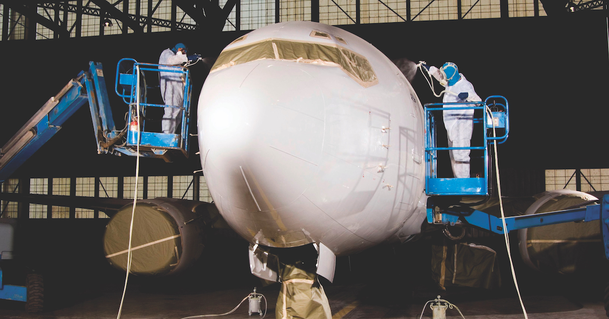 how much weight does paint add to an aircraft