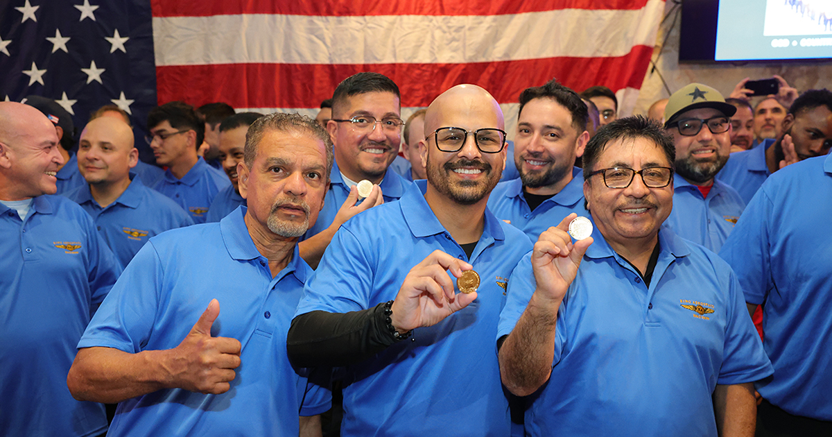 King Aerospace San Antonio team receive their Gold Wings